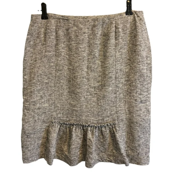 Canadian Designer 100% Linen Skirt, 10, Slow Fashion Minimalist Ruffle - Picture 11 of 16